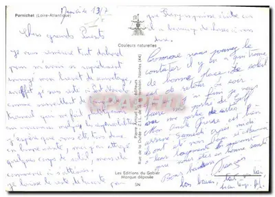Wakacje w Pornichet — widok z lotu ptaka plaży i portu — Les Éditions du Gabié — Rewers