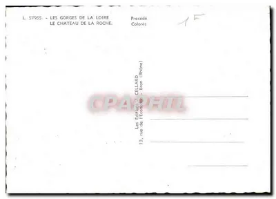 Zamek La Roche — Gory La Loire — Éditions Cellard, Bron (Rhône) — Rewers