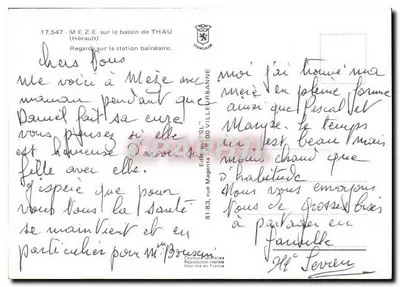 Méze — vista del puerto de Thau — editor Magnenta — Reverso