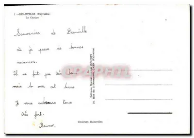 O Casino de Deauville — Editor Goubeey, série 1 — Verso