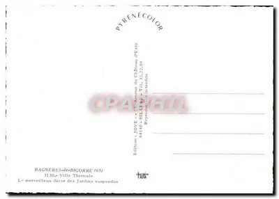 Jardins suspendus — Château du Château — Édition Jove — Verso