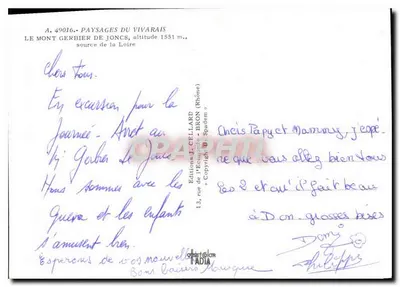 O Mont Gerbier de Joncs — fonte da Loire — Éditions J. Cellard — Verso