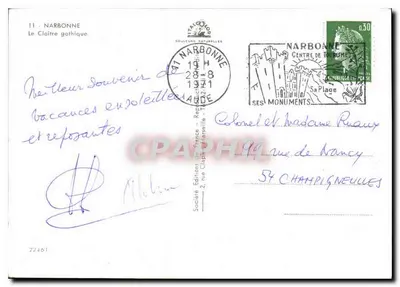 NARBONNE - Het gotische klooster — Société Éditions de France, n° 22461 — Achterkant