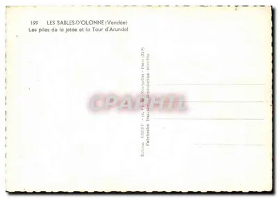 Pile przylądku i Wieża Arundel — Sables-d'Olonne (Vendée) — Wydawnictwo GREFF - Paryż — Rewers