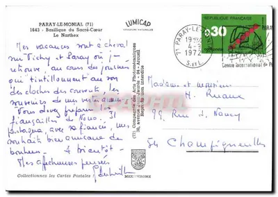 Paray-le-Monial (71) — Bazylika Sacré-Cœur — wydawca LUMICAD — Rewers