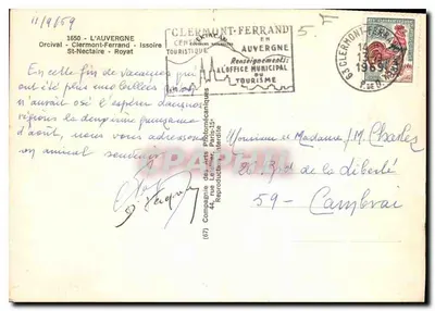 L'Auvergne - Chiese Romane — Clermont-Ferrand, Ufficio Municipale del Turismo — Verso