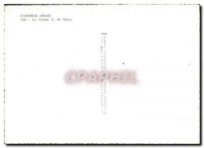 Cambrai (Nord) — Estátua de Alexandre de Vigny — Editor Cimy, n° 3928 — Verso