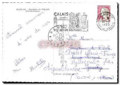 Calais — widok panoramiczny — Wydawnictwo Carrefour International — Rewers