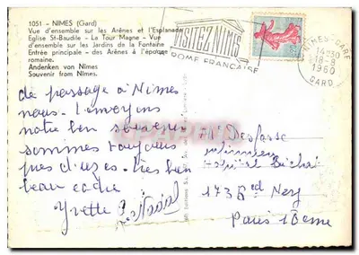 Nîmes — Souvenirs de Nîmes — Wydawnictwo Lumière — Rewers