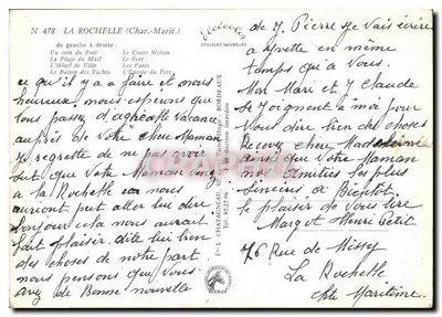 La Rochelle — Ricordo di La Rochelle — Editore L. Chatagneau, N° 478 — Verso