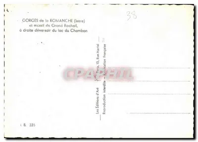 Gorges della Romanche (Isère) — e massiccio del Grand Rochall, a destra il déversoir del lago del Chambon — J. Yvon — Verso