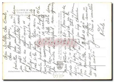 Puerto de Golfe-Juan — La Costa Azul — Editor IRIS, n°3097 — Reverso