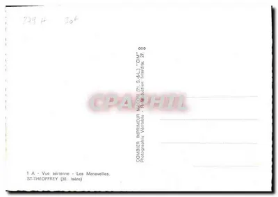 Les Manavelles — Vista aérea — Impressor Combiér, ST-THEOFFREY (38, Isère) — Verso