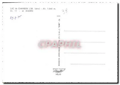 샹보ン 호 — 이세르 — 출판사 CIM — 뒷면