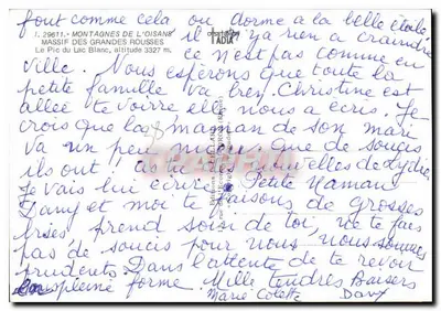 PIC LAC BLANC (3327m) w GRANDES ROUSSES — Wydanie ADIA, nr 1.29611 — Rewers