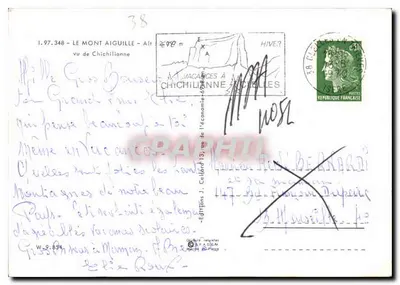 O Mont Aiguille — visto de Chichilianne — Edições J. Cellard — Verso