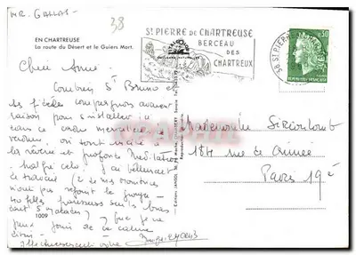 Ruta del Desierto y el Guiers Mort — Saint-Pierre de Chartreuse — Edición Jansol, n°1009 — Reverso