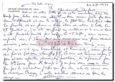Uriage-les-Bains (38) — Ogólny widok — wydawca nieznany — Rewers