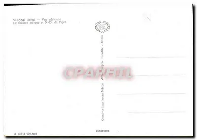 Viena (Isère) — Teatro Antigo e N.-D. de Pipet — Impressor Combier — Verso