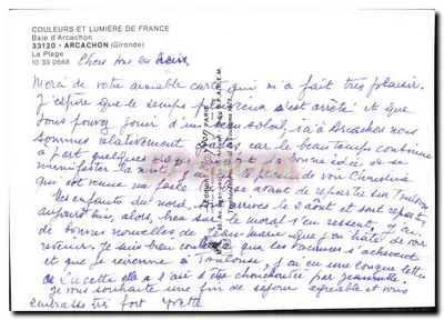 Baía de Arcachon — A Praia — Edição Paris — Verso