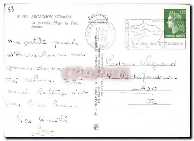 Arcachon — Nowa plaża Parku Pereire — Élécé — Rewers