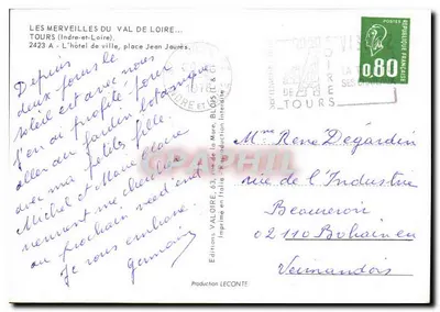 Valloire — Urząd Miasta i Fontanna — Wydawnictwo Valoire — Rewers