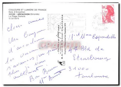 Zatoka Arcachon — Plaża Pereire — Wydawnictwo Sztuki Yvon Arcueil — Rewers