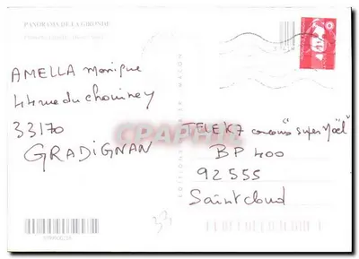 Panorama da Gironde — Éditions Édibier, n°3399900116 — Verso