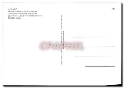 Powszechna izba chłopska — nazywana 'Gross Stub' — Muzeum Alsaskie w Strasburgu — Rewers