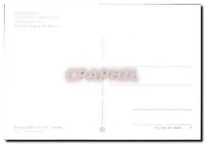 Família patricia — pintura de Filippo Longhi — Edições ARDO de LUXE, Veneza — Verso