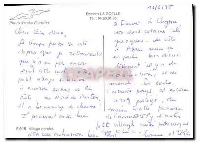 Vila aplainada — ao norte de Nîmes — Edições LA GOELLE, F.915 — Verso