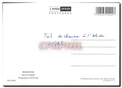 Brihghstone — toit de chaume à l'Isle of Wight — J Arthur Dixon Postcards — Rewers
