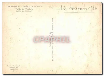 Tocht door Ruoms — Dal van de Ardèche — Uitgaven Martel — Achterkant