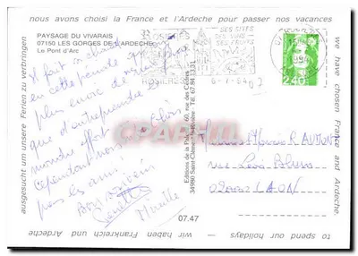 Le-Pont-d'Arc — Gorges de l'Ardeche — Ediciones de la Palette — Reverso