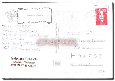 Na plateau ardéchois — widok mostu kamiennego nad strumieniem — Wydawnictwo C.E.R.A.D.E.M. — Rewers
