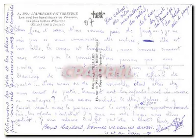 As correntes basálticas do Vivarais — As mais belas da Europa — Edições J. CELLARD — Verso