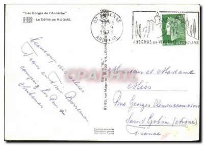 Ruoms — O Desfile — Editor Aubenas-en-Vivarais Tourisme — Verso