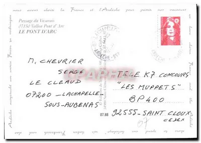 Le Pont d'Arc — Ardèche — wydawca nieodczytalny — Rewers