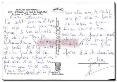 L'Ardeche en el Puente d'Arc — L'Ardeche pintoresca — Lumicap — Reverso