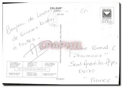 Pageant de Londres — CPAPHIL PLC9927 — Verso