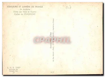 Cañon van Chassezac — In de Ardèche — Edities Martel, Parijs — Achterkant