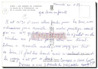 Boucle de la Chataigneraie, widok z belvederu GAUD — jeden z najbardziej spektakularnych aspektów kanionów Ardèche — Rewers