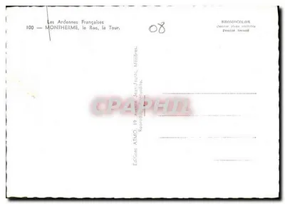As Ardenas Francesas — Monttherme, o Rochedo, a Torre — Éditions ATMO, Mézères — Verso