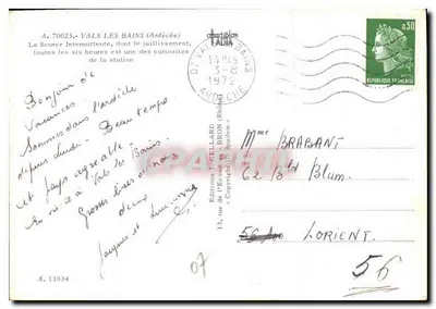 Valls-les-Bains — La Source Intermittente — Éditions J. Cellard — Achterkant