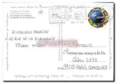 Las Gorges de l'Ardèche — Roca de la Catedral — Éditions de la Pêche, Niort — Reverso