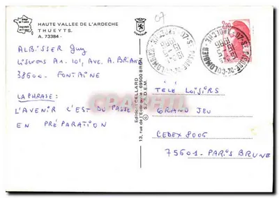 L'ARDECHE a THUEYTS — A CHAUSSEE DE GEANTS, Os antigos pontes da VERNEDE — Edições CROWCOLOR — Verso