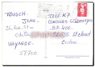 Casal em um campo de flores — Hayange, França — n°1035 — Verso