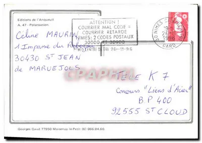 Abstrakcyjne szkło malarskie — geometryczne motywy i kolory zielone i żółte — Wydawnictwo Anqueuil — Rewers