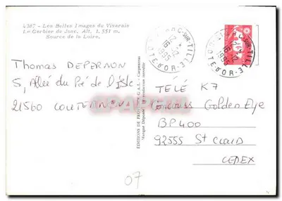 O Gerbier de Jonc — Alt. 1.551 m. — Edições de Provença G.A.L. — Verso