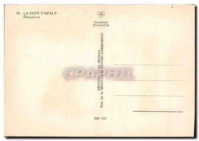 Chaumière — La Côte d'Opale — Wydawca Artaud Frères, Nantes — Rewers